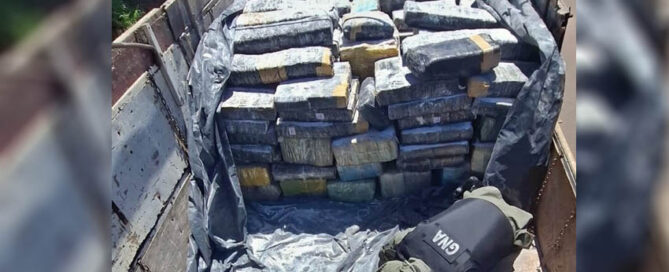 Caraguatay: Gendarmería incautó casi 9,5 toneladas de marihuana en un camión brasileño