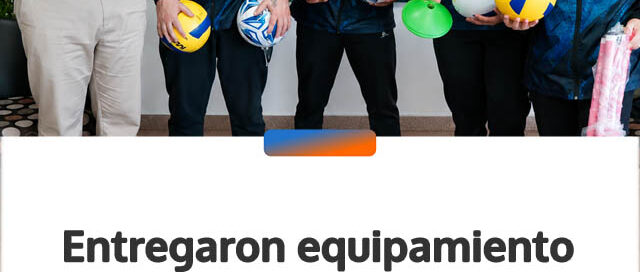 Entregaron equipamiento deportivo al CEF N° 4 en Alem